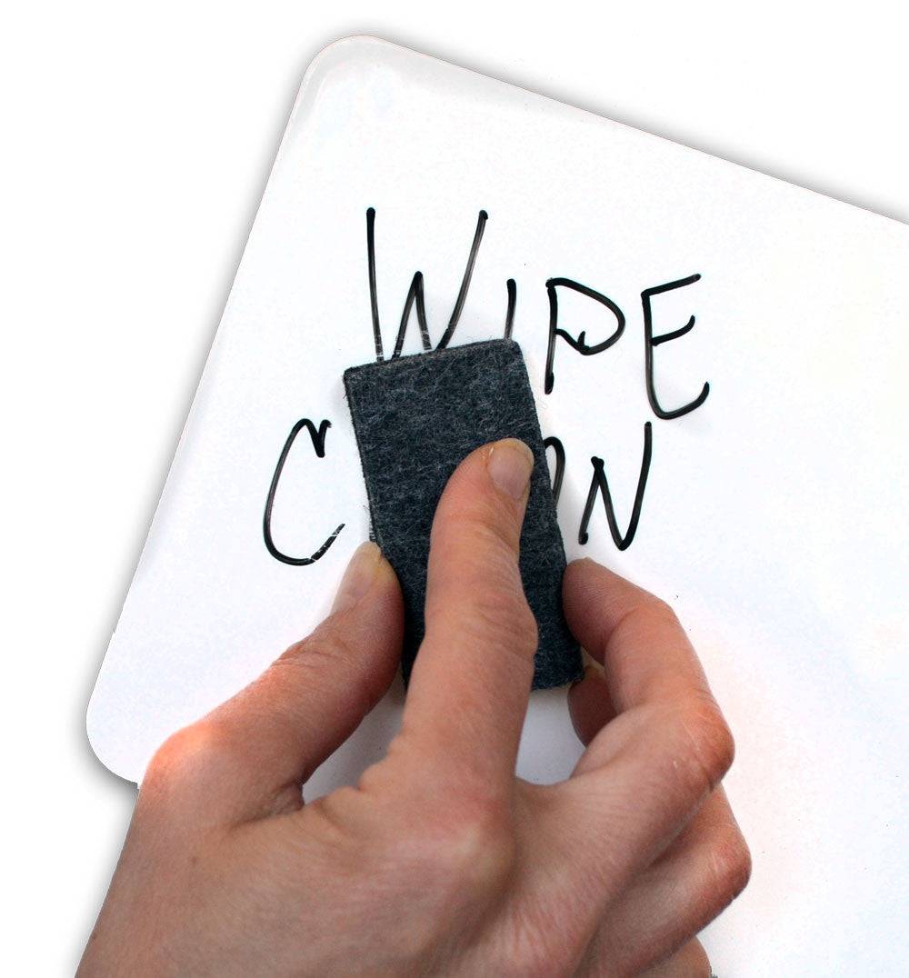 Using a Mini Eraser to Clean a Whiteboard