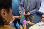 We Connect Cards - Conversation Deck - Trainers Warehouse - players sharing their cards with each other