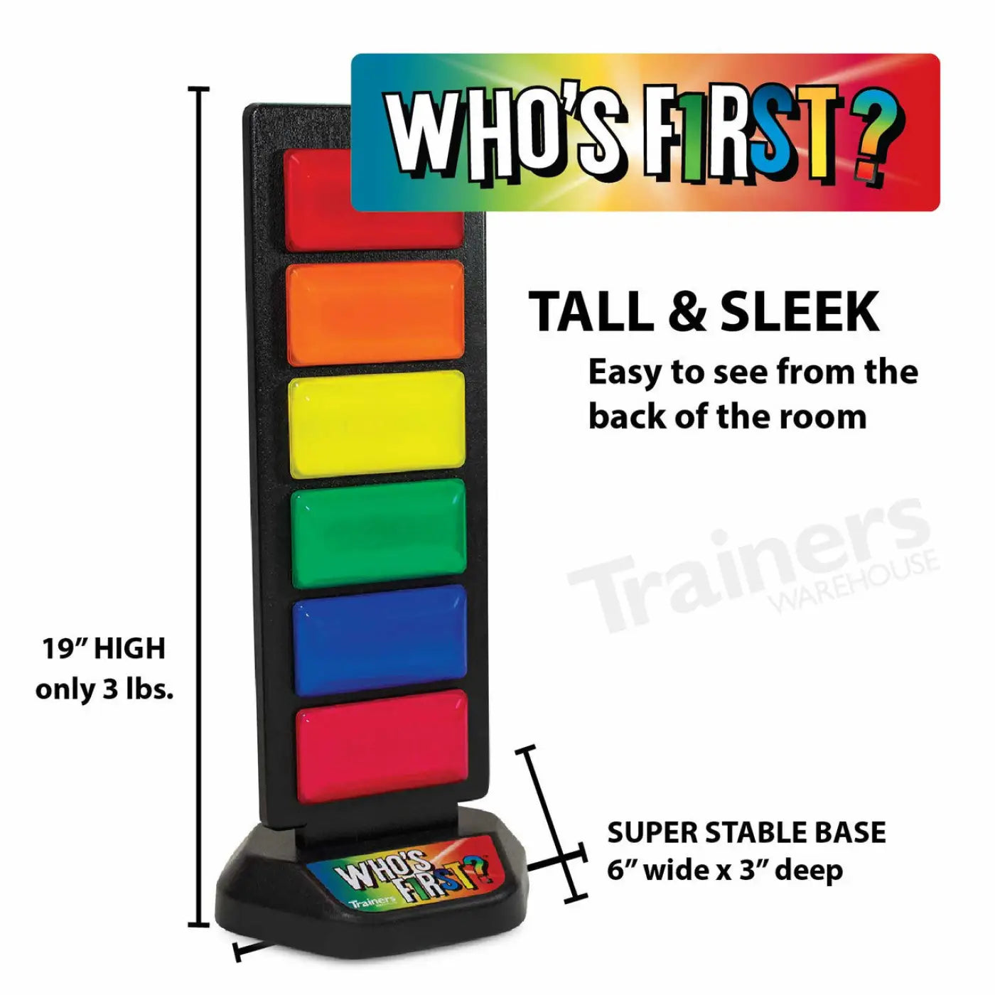 Who’s First?® v3 Wireless Game Buzzer System - Gameshow Accessories - Trainers Warehouse